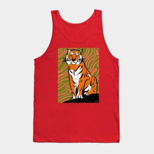A tiger sitting on the rock! Tank Top
